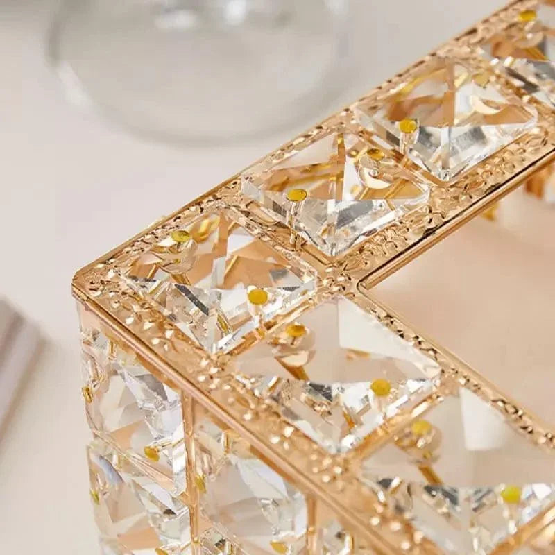 Organizador Dourado para Lenços de Papel - Estilo e Praticidade