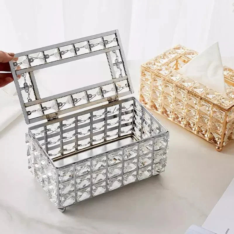 Organizador Dourado para Lenços de Papel - Estilo e Praticidade