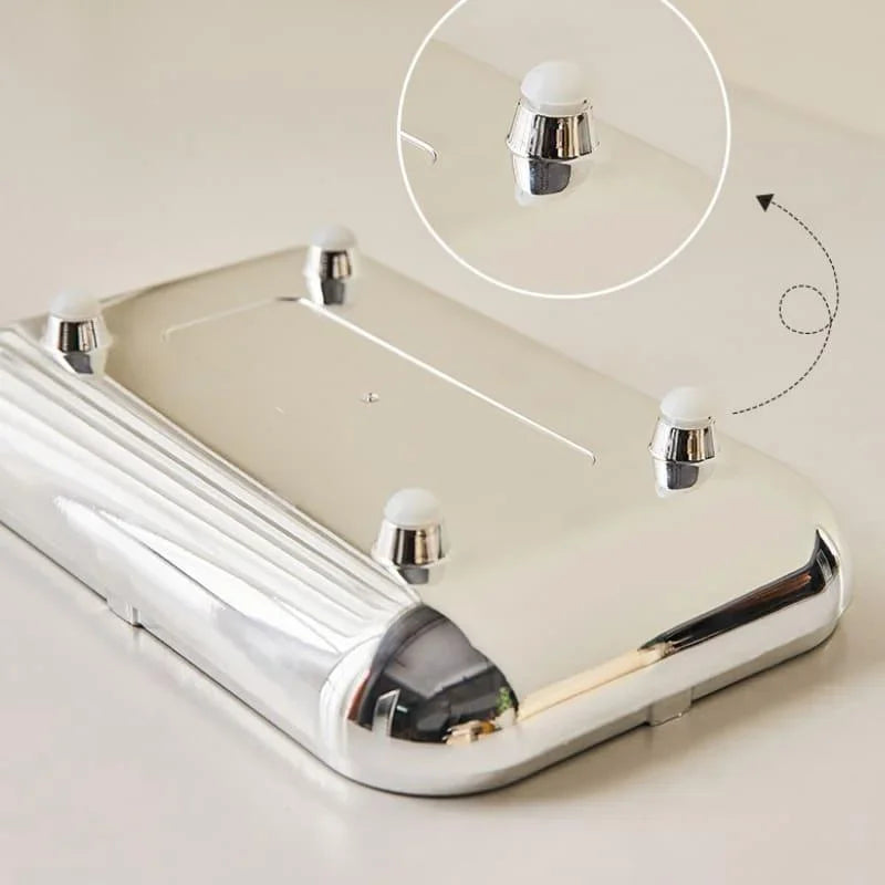 Organizador Elegante para Lenços e Papéis Cromado Lenogue