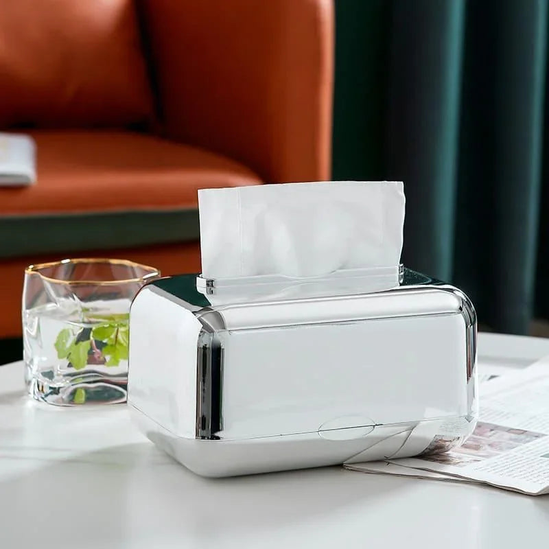 Organizador Elegante para Lenços e Papéis Cromado Lenogue