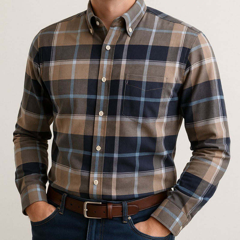 Camisa Xadrez Masculina Flanela Crew Algodão