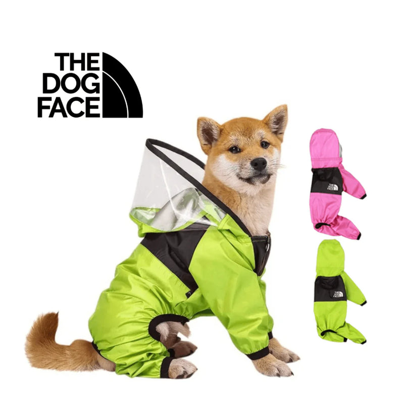 Capa de Chuva Transparente The Dog Face para Cães – Proteção Confortável em Dias Chuvosos