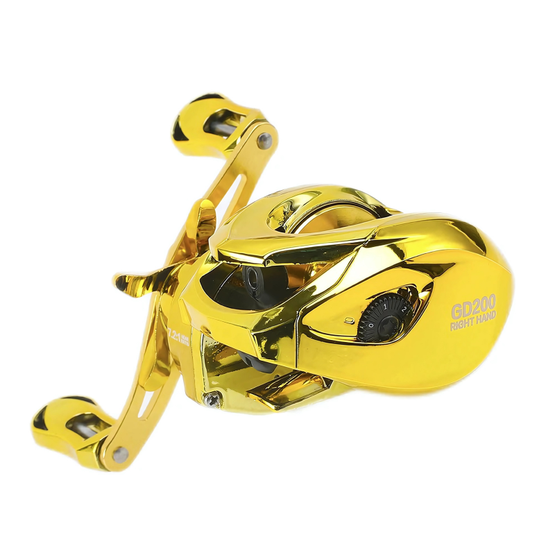 Carretilha Bilink-GD em Aço Inox com Drag de 8.16kg e Rolamento 5+1BB – Desempenho Ágil com Recolhimento 7.2:1 para Suas Aventuras de Pesca