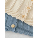 Casaco Infantil de Tricot Confortável em Bege e Azul para Aquecer com Estilo