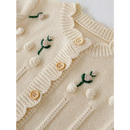 Casaco Infantil de Tricot Confortável em Bege e Azul para Aquecer com Estilo