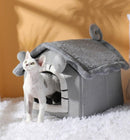 Casinha Quentinha para Pets Pequenos – Conforto Dobrável em Formato Fechado