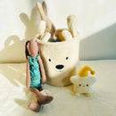 Cesta Organizadora Infantil Sherpa Branca para Um Espaço Aconchegante e Organizado