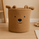 Cesta Organizadora Infantil Sherpa Branca para Um Espaço Aconchegante e Organizado