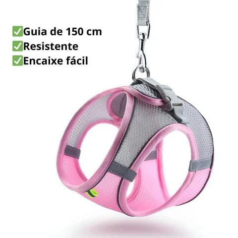 Coleira Peitoral Confortável para Cães e Gatos - Proteção e Liberdade para Seu Pet