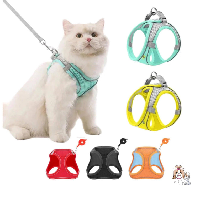 Coleira Peitoral Confortável para Cães e Gatos - Proteção e Liberdade para Seu Pet