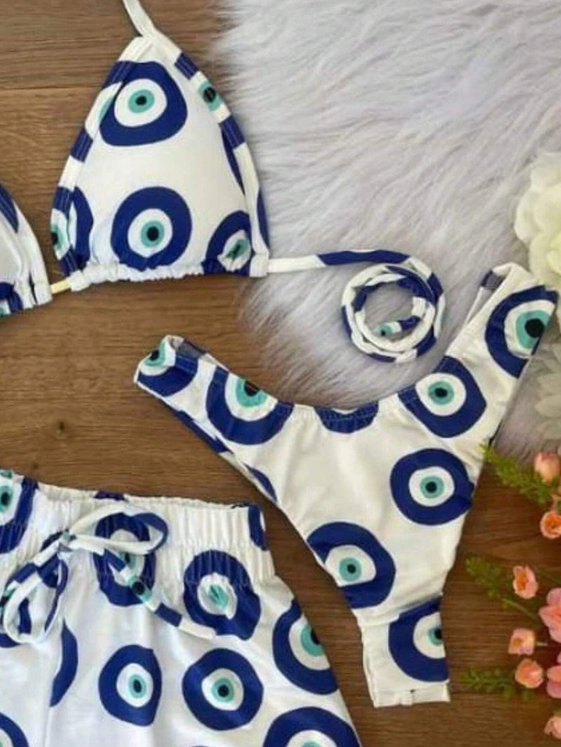 Conjunto Biquíni 3 Peças Olho Grego