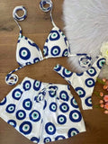 Conjunto Biquíni 3 Peças Olho Grego