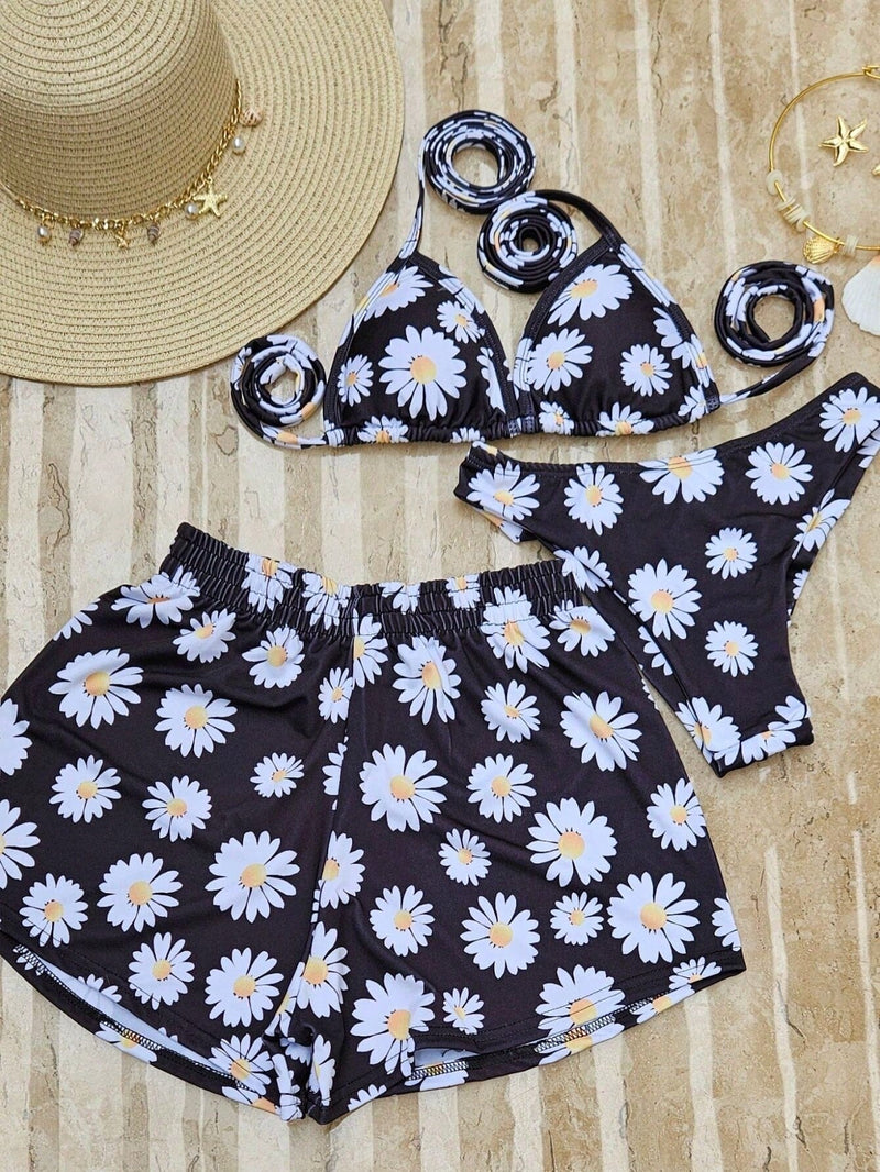 Conjunto Biquíni 3 Peças Olho Grego