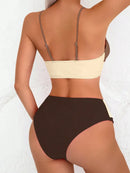 Conjunto Biquíni Canelado Duo com Recorte Sofisticado