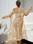 Conjunto Biquíni com Kimono Geométrico