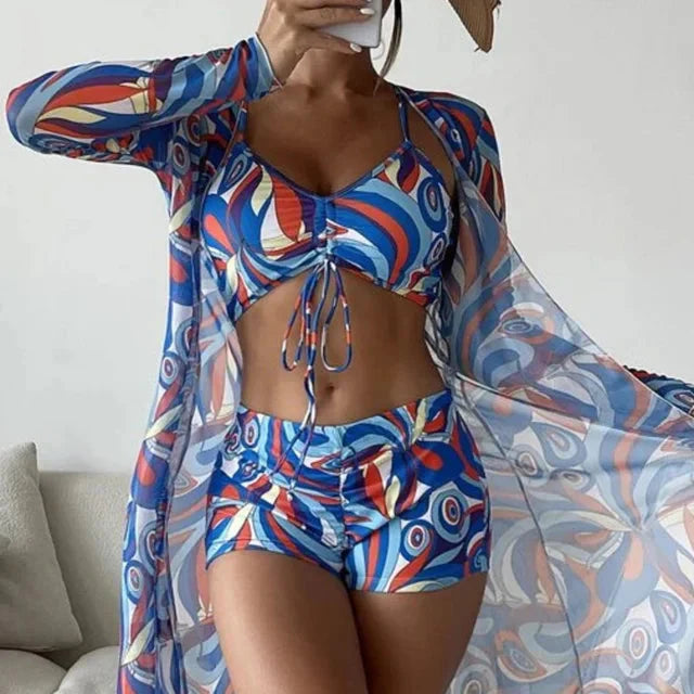 Conjunto Biquíni com Shortinho + Saída de Praia