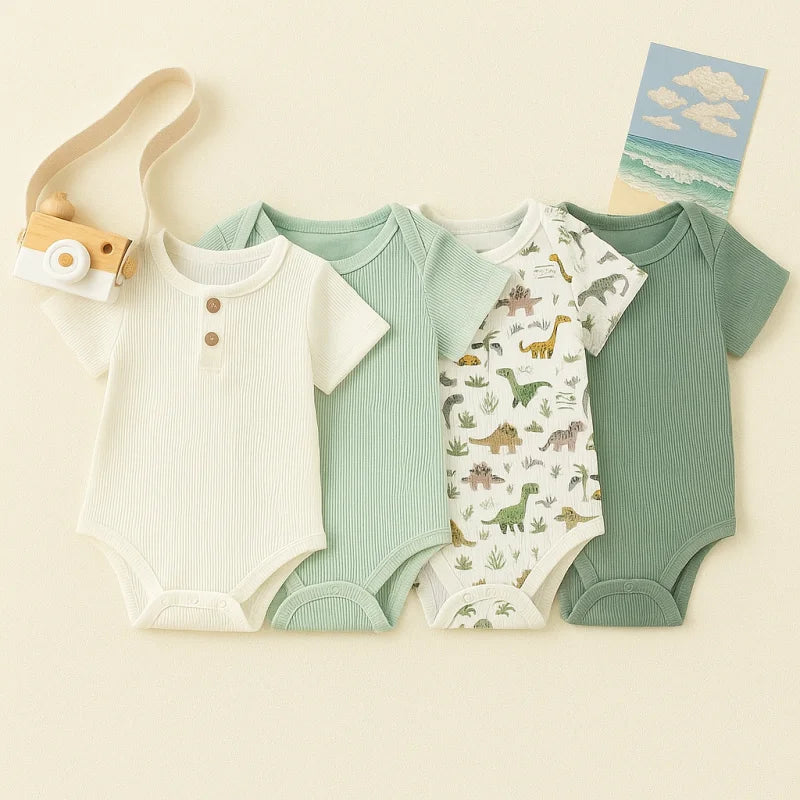 Conjunto Infantil de 4 Peças: Conforto e Estilo em Algodão