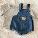 Conjunto Infantil Bear Com Romper e T-Shirt Confortável