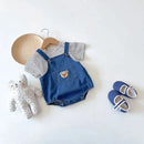 Conjunto Infantil Bear Com Romper e T-Shirt Confortável