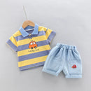 Conjunto Infantil Polo e Shorts Jeans para Verão Seguro e Confortável