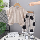 Conjunto de Verão Unissex Infantil: Camiseta e Shorts Confortáveis para Momentos de Liberdade