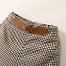 Conjunto Infantil Confortável com Camiseta de Letras e Shorts Xadrez