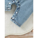 Macacão Jeans Infantil de Manga Longa – Estilo e Conforto para Aventuras