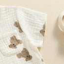 Conjunto Confortável Infantil Masculino com Estampa de Urso