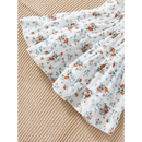 Conjunto Infantil Floral com Jaqueta Jeans para Estilo e Conforto