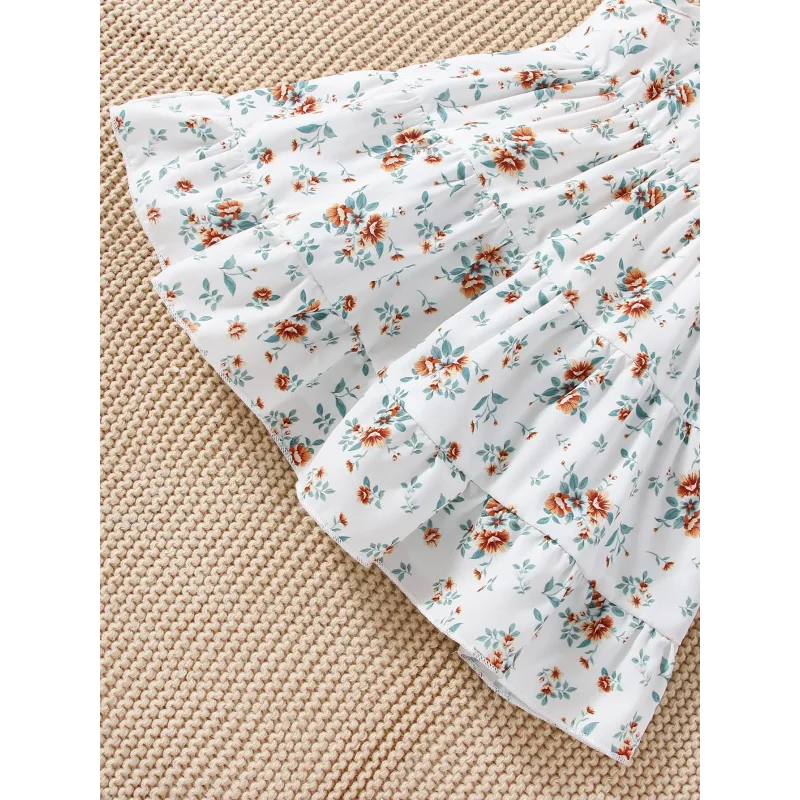 Conjunto Infantil Floral com Jaqueta Jeans para Estilo e Conforto