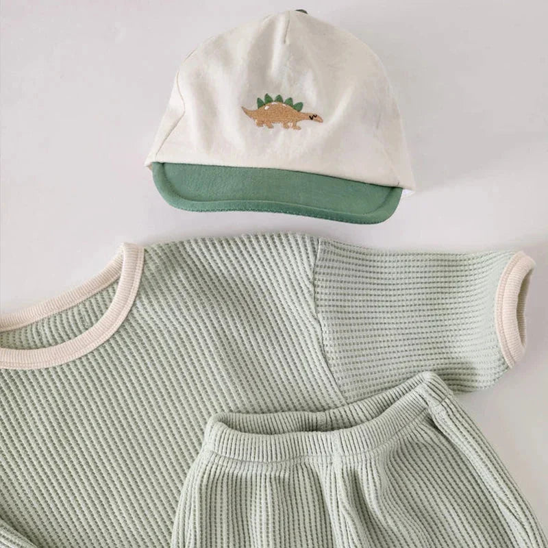 Conjunto Infantil Waffle: Calça e Blusa Confortáveis para Momentos de Liberdade