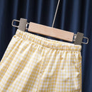 Conjunto Infantil Xadrez Amarelo com Bordado: Estilo e Conforto para Crianças