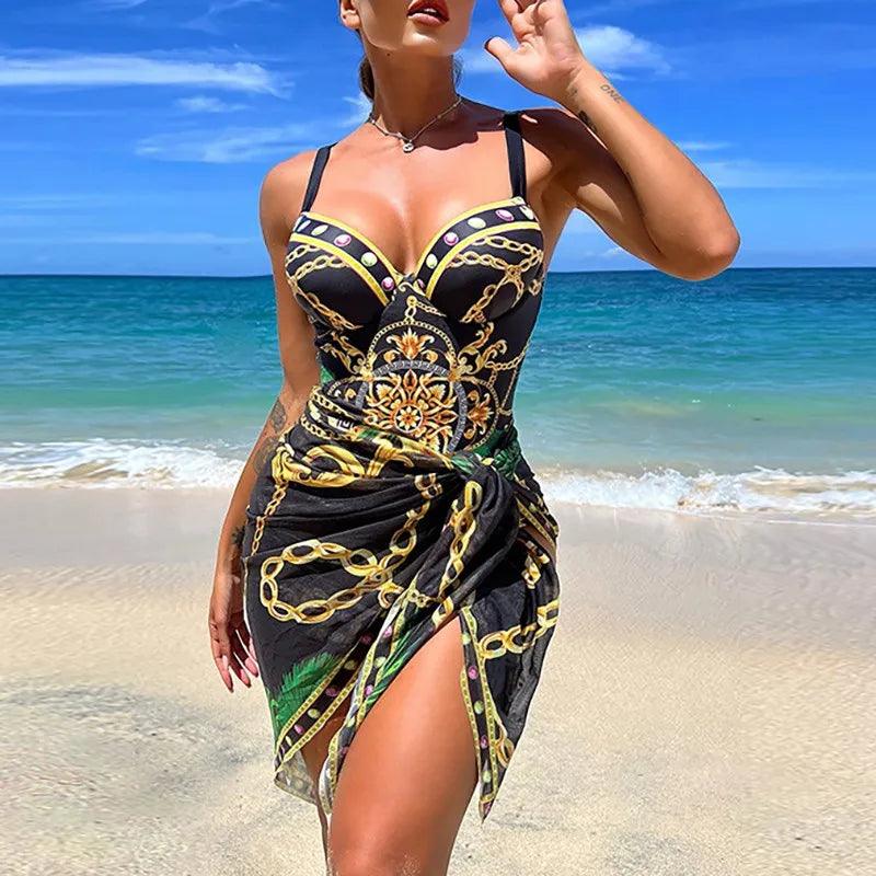 Conjunto Maiô Luxo com Saída de Praia