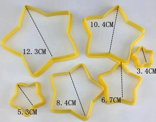 Conjunto Moldes para Biscoitos árvore de Natal 3D - 6 Peças