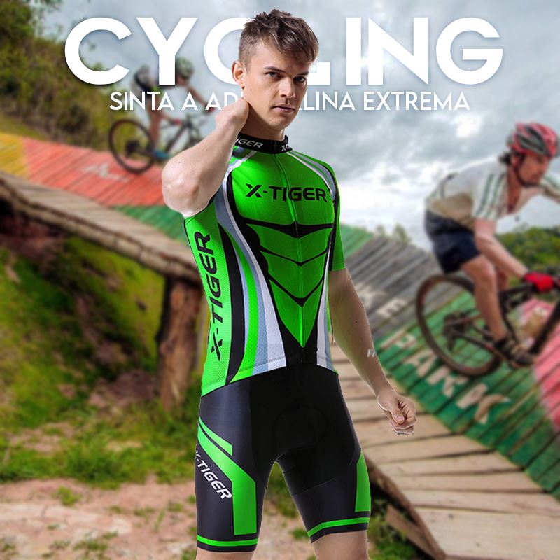 Conjunto Profissional de Ciclismo Anti-UV Masculino - Cycling Set