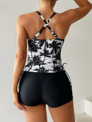 Conjunto Tankini com Top Halter e Shortinho