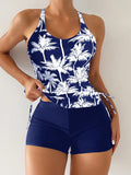 Conjunto Tankini com Top Halter e Shortinho
