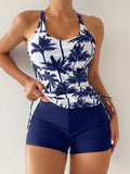 Conjunto Tankini com Top Halter e Shortinho