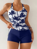 Conjunto Tankini com Top Halter e Shortinho
