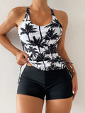 Conjunto Tankini com Top Halter e Shortinho
