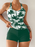 Conjunto Tankini com Top Halter e Shortinho