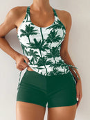 Conjunto Tankini com Top Halter e Shortinho