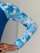 Conjunto UV Feminino Manga Longa com Short Tropical