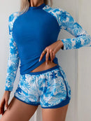 Conjunto UV Feminino Manga Longa com Short Tropical