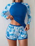Conjunto UV Feminino Manga Longa com Short Tropical