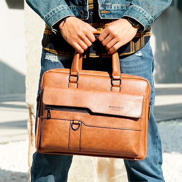 Maleta Premium em Couro Genuíno - Estilo e Praticidade para Sua Rotina