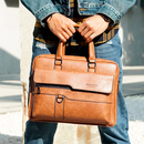 Maleta de Couro Genuíno Weixier Premium Pro - Elegância e Praticidade para sua Rotina