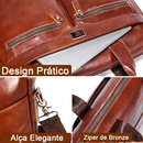 Maleta de Couro Genuíno BullCaptain - Estilo e Praticidade para Seu Dia a Dia