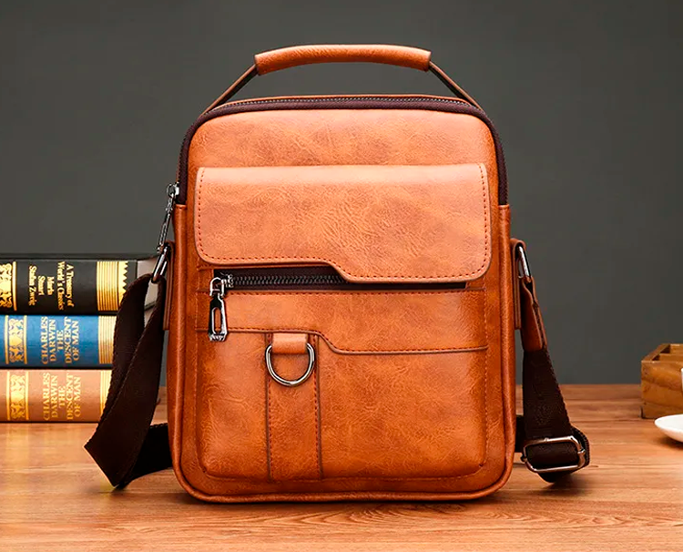 Mochila de Ombro em Couro Genuíno - Conforto e Estilo para o Seu Dia a Dia