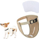 Fralda Higiênica Pet Ajustável com 8 Refil Laváveis para Conforto e Proteção de Cadelas em Cio